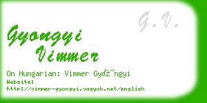 gyongyi vimmer business card